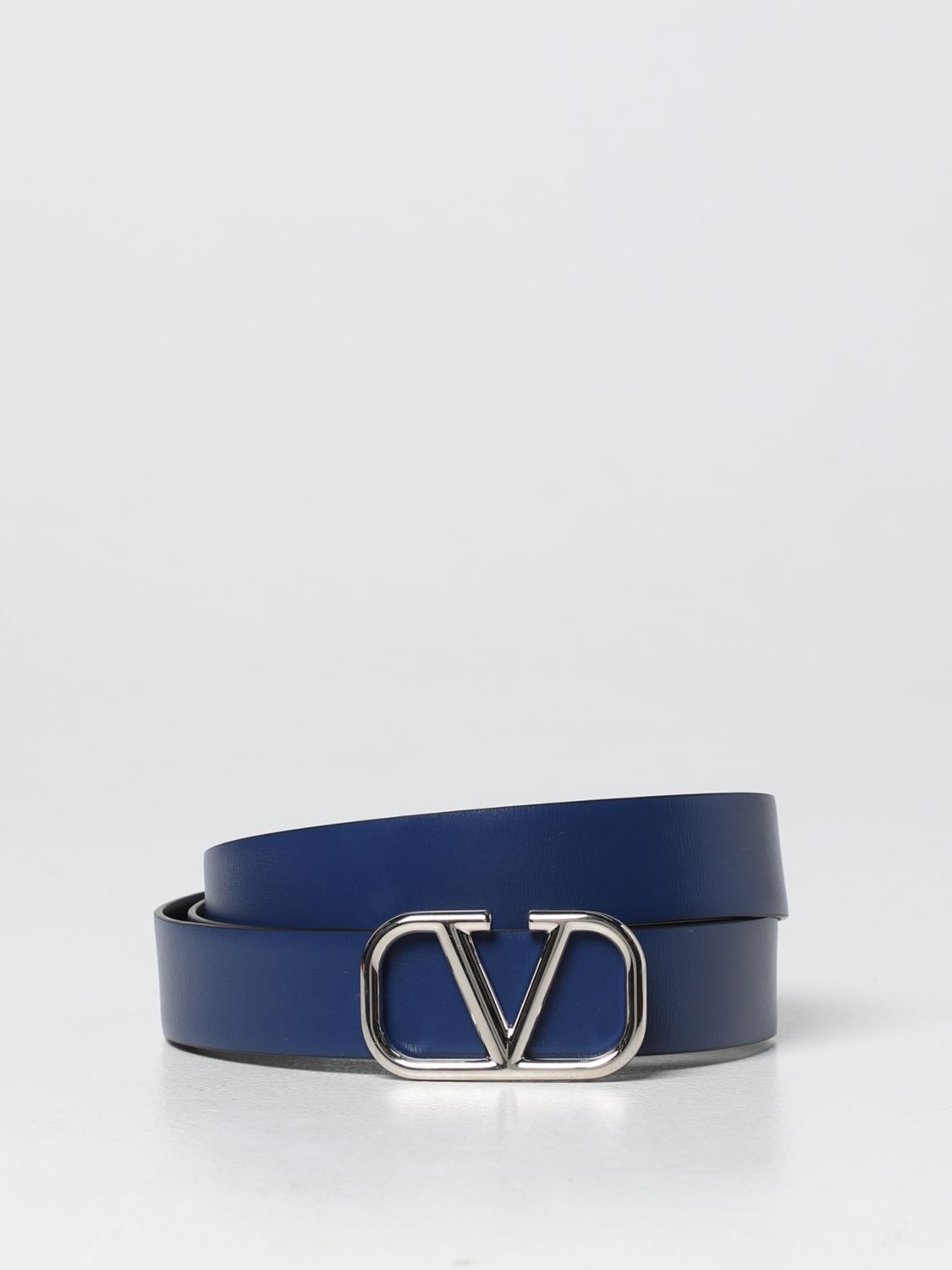 DÂY LƯNG VALENTINO GARAVANI V LOGO Black leather