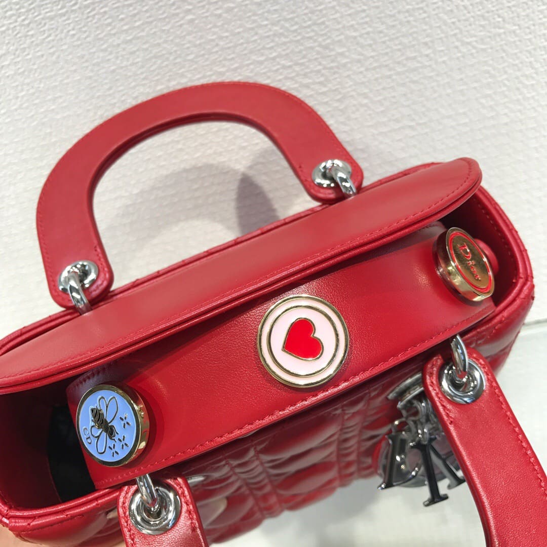 TÚI CHRISTIAN DIOR Lady Dior Bag Red Ferrari Cannage Lambskin Top Quality