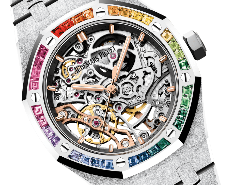 Đồng hồ Audemars Piguet Royal Oak Double Balance Openworked White Gold Frosted mặt số vàng trắng