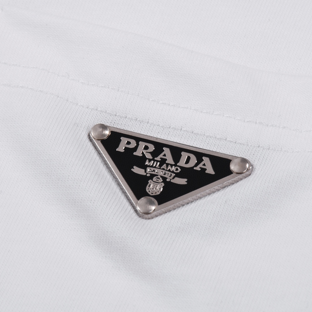 ÁO PRADA print cotton jersey T-shirt
