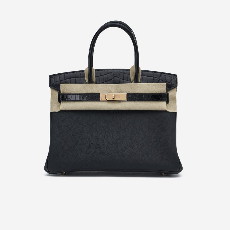 TÚI Hermès Birkin Touch 30 Niloticus Togo Black Gold Buckle khóa vàng