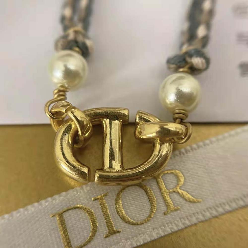 VÒNG TAY Dior Women CD Navy Bracelet Gold-Finish Metal