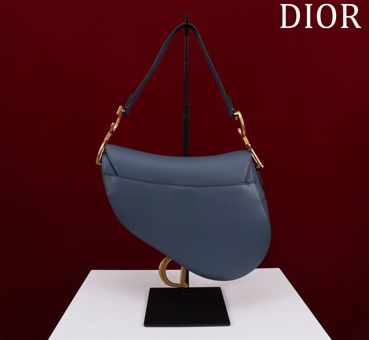TÚI Dior Women Saddle bag in Calfskin-Navy Top Quality
