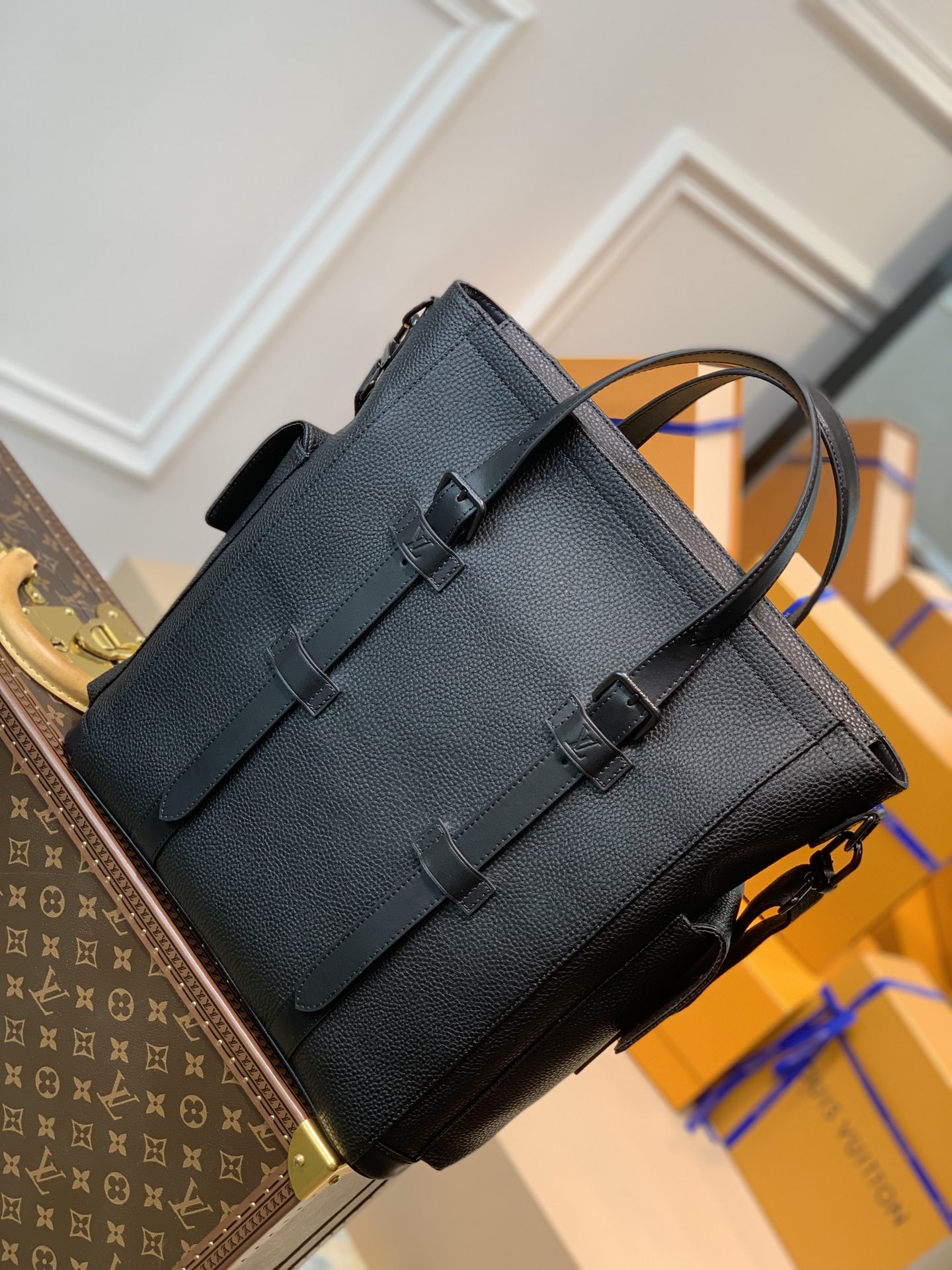 TÚI LOUIS VUITTON Flight Case Taurillon Shadow Monogram Business Bag