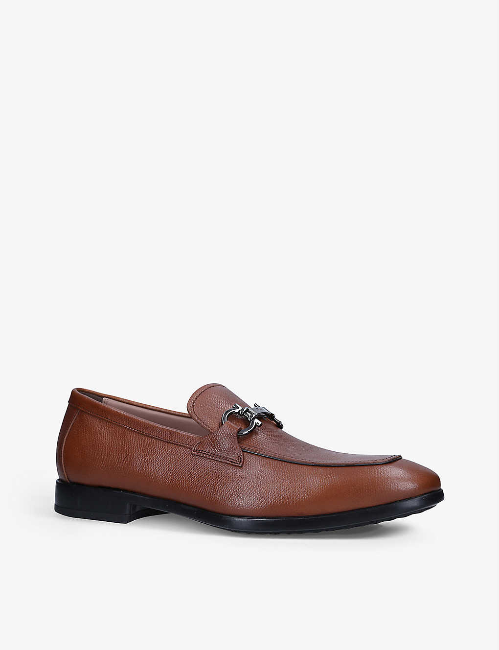GIÀY SALVATORE FERRAGAMO Gancho logo-bit leather loafers