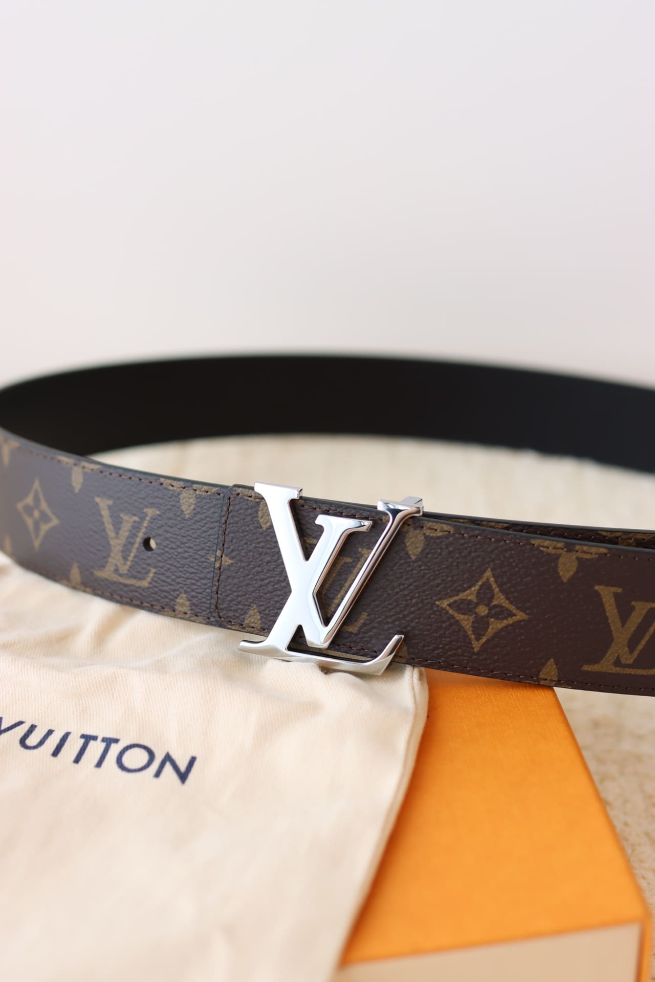 DÂY LƯNG LOUIS VUITTON LV BROWN MONOGRAM Khóa bạc