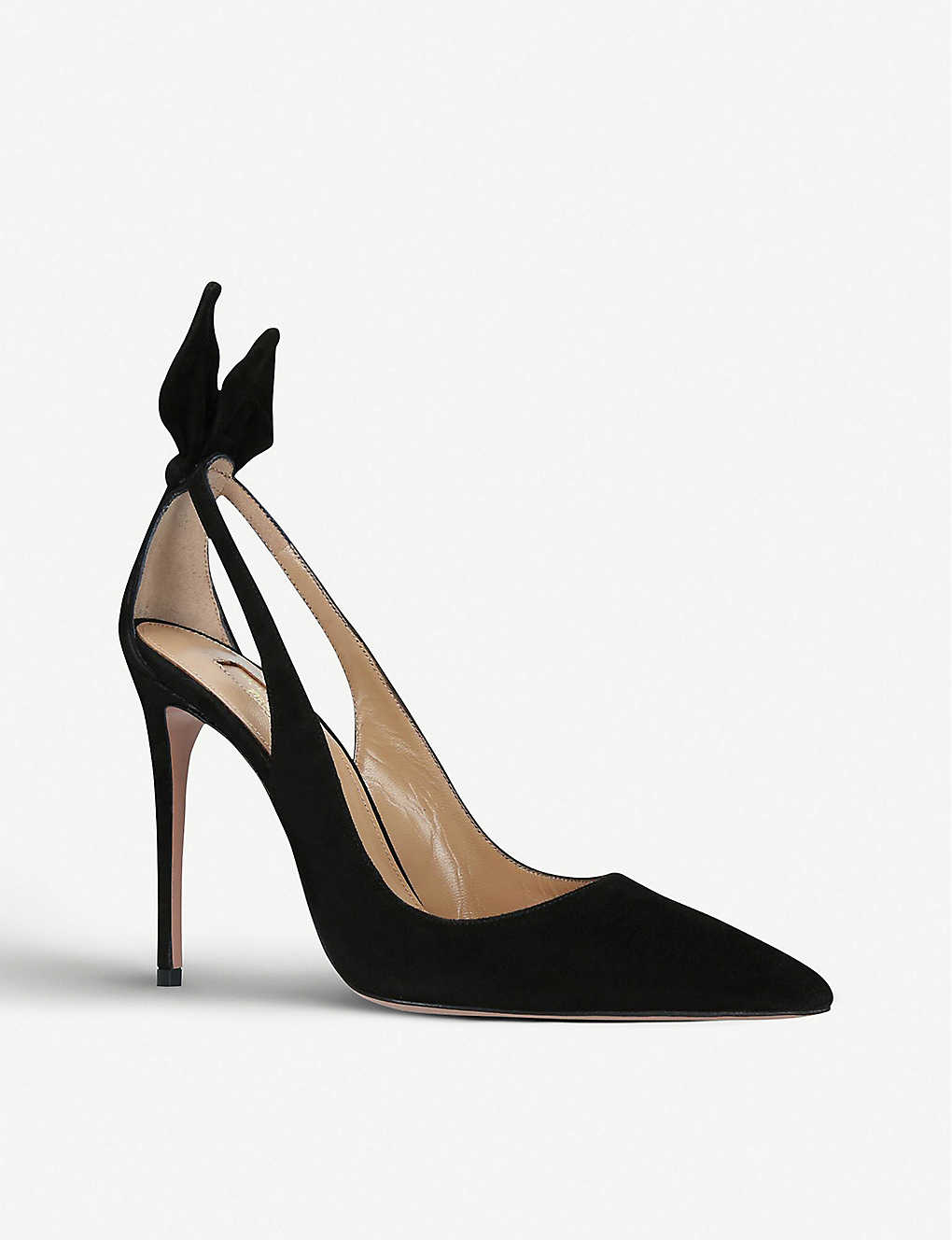 GIÀY AQUAZZURA Deneuve suede heeled pumps