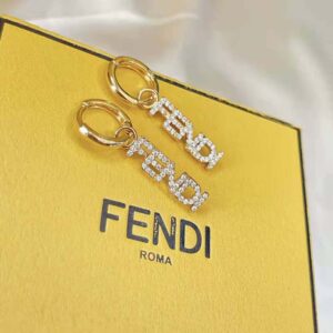 Bông tai Fendi Women Signature Gold-Colored Earrings Finish Gold