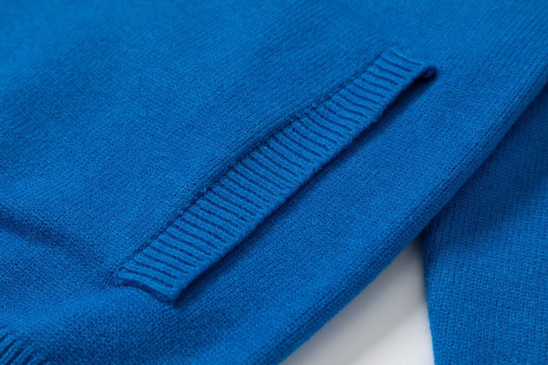 ÁO GUCCI Zip Blue Cashmere Sweater