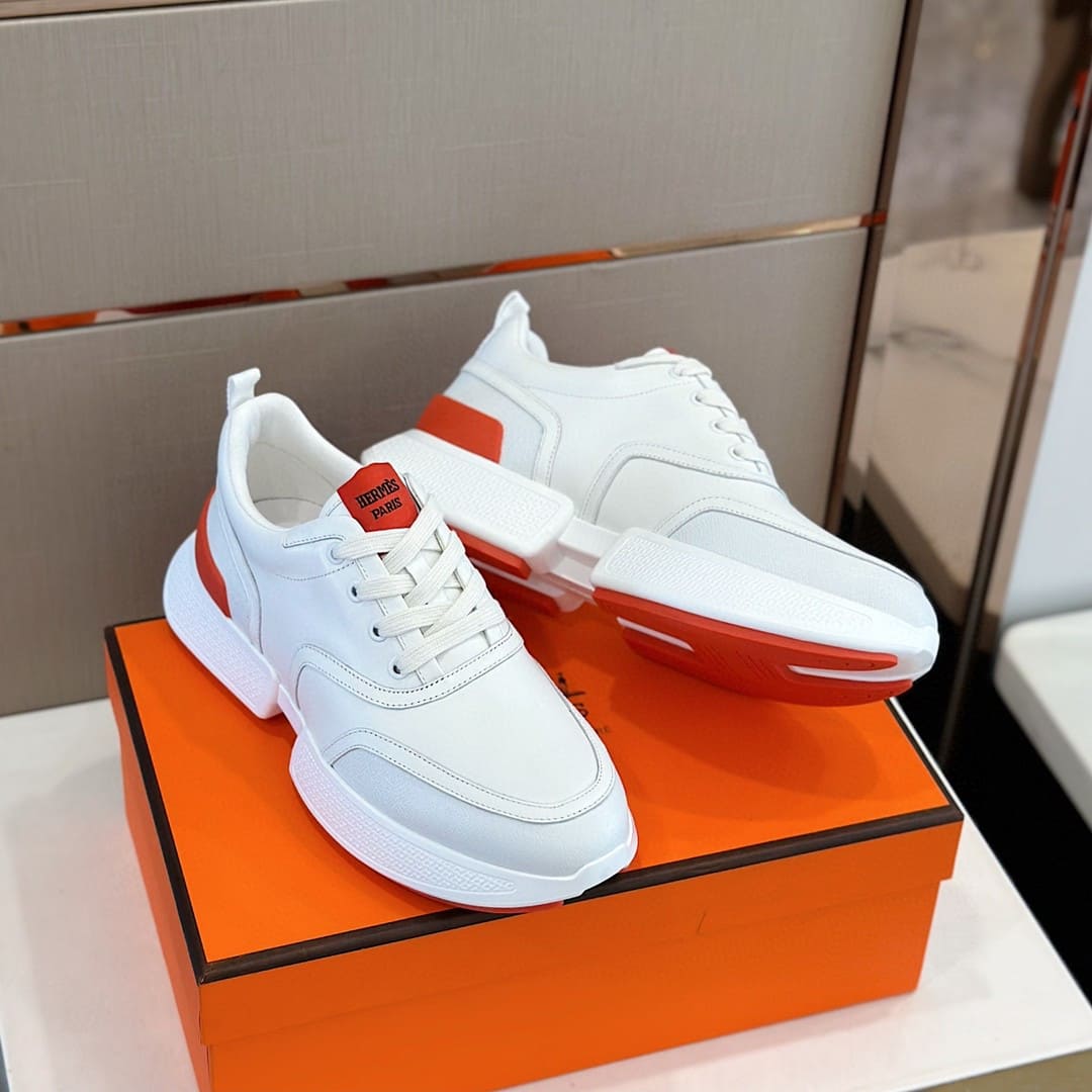 GIÀY HERMES H BOUNCING SNEAKER LOW SPORTS WHITE