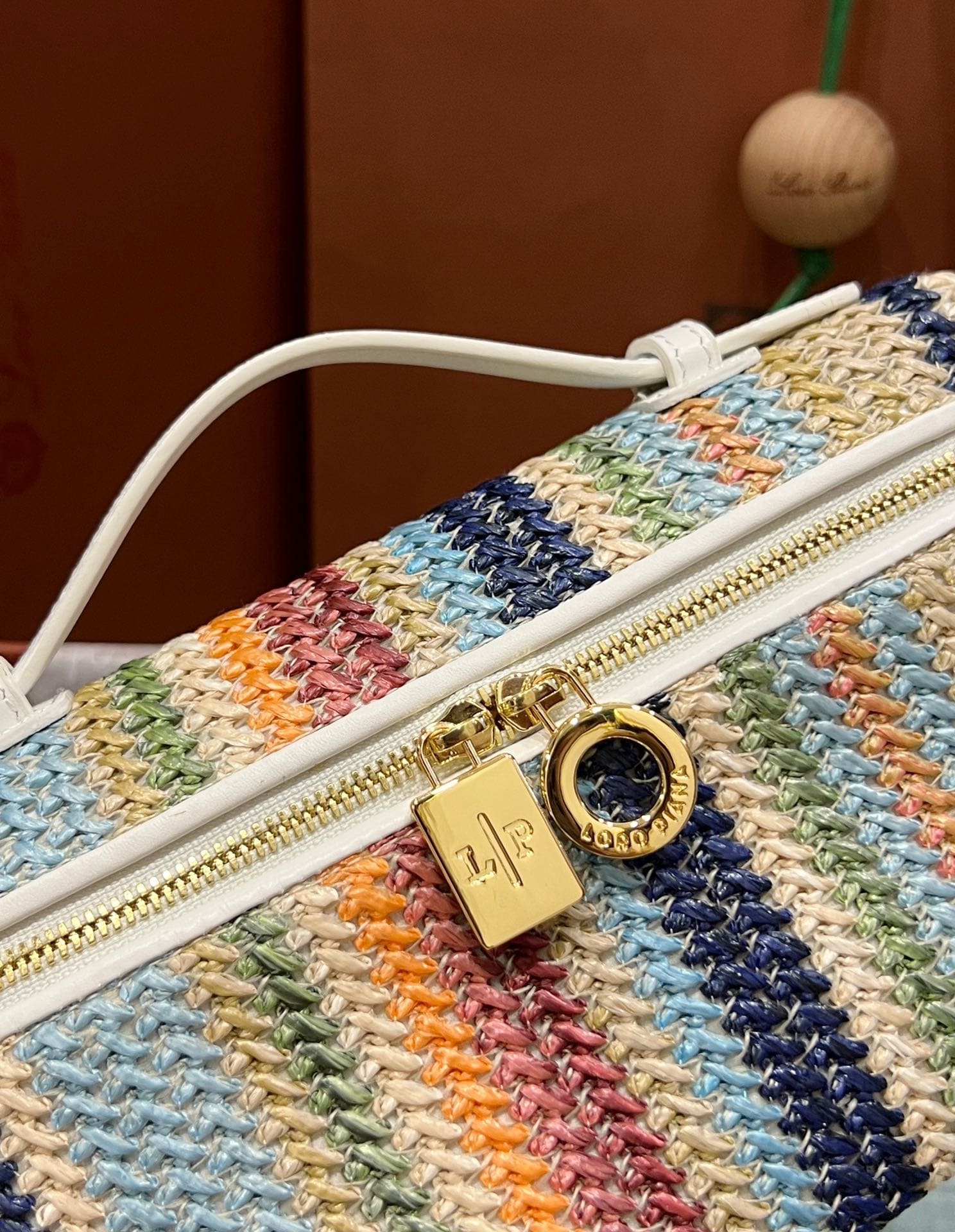 TÚI Loro Piana Women Extra bằng da bê kết hợp vải lanh