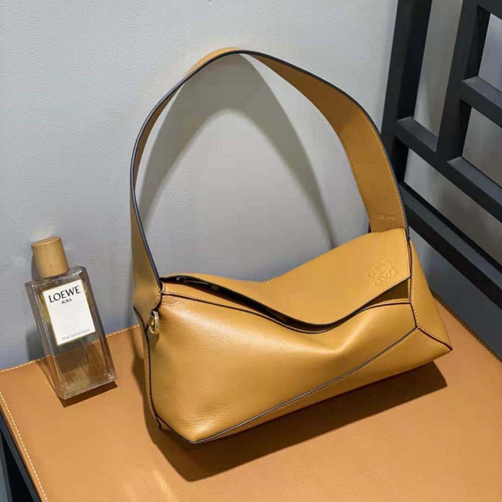 TÚI Loewe Women Puzzle Hobo Bag in Nappa Calfskin-Brown