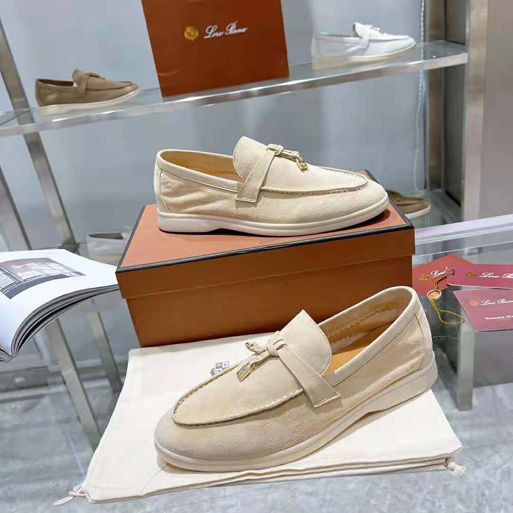 GIÀY LORO PIANA Unisex Summer Charms Walk Loafers-Brown TOP QUALITY SHOES AAA