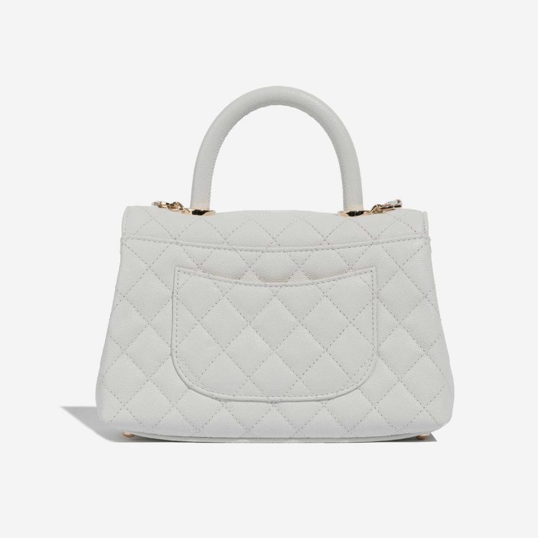 TÚI Chanel Handle Small Caviar White