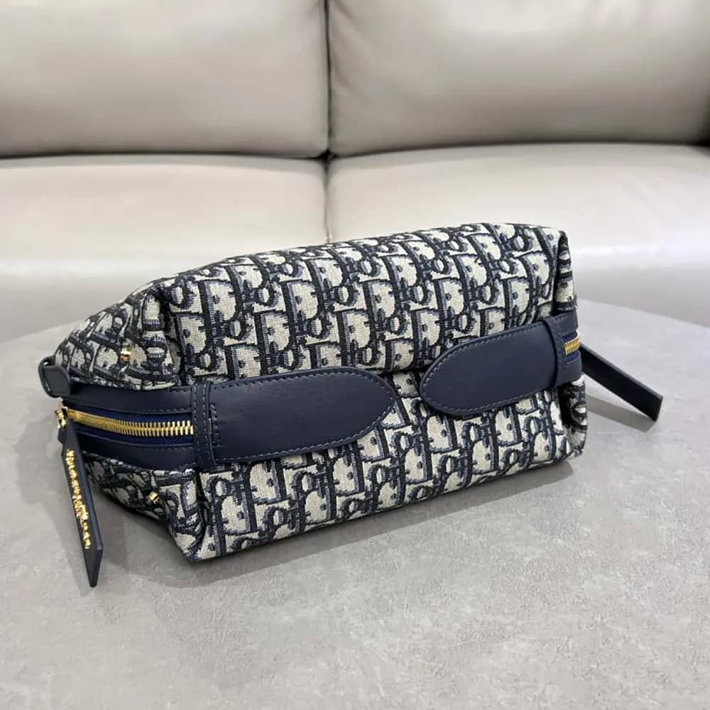 TÚI Dior Women Small D-Journey  màu xanh Dior Oblique Jacquard