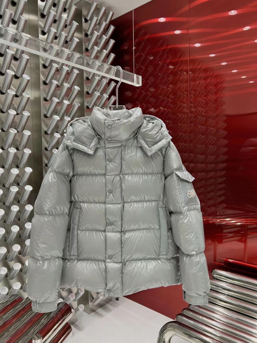 ÁO MONCLER WINTER GRAY DOWN JACKET