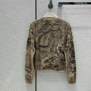 ÁO Dior Chez Moi Embroidered Sweater Hazelnut Cashmere