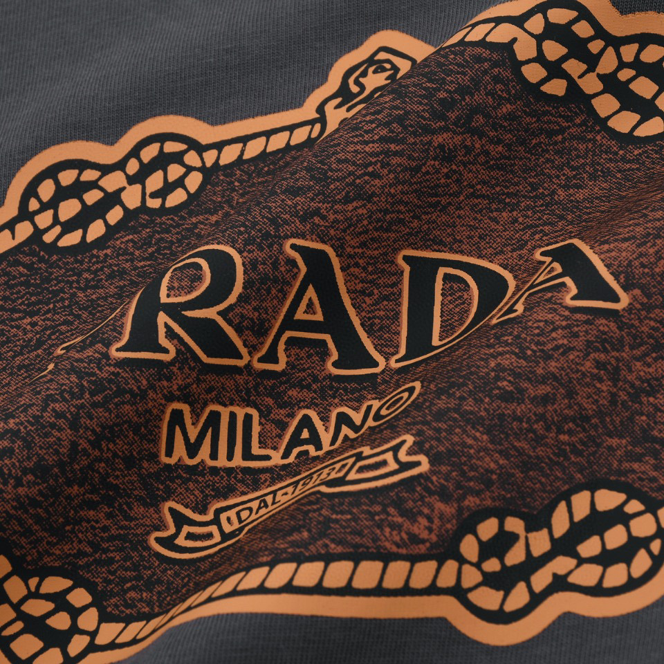 ÁO PRADA print cotton jersey T-shirt
