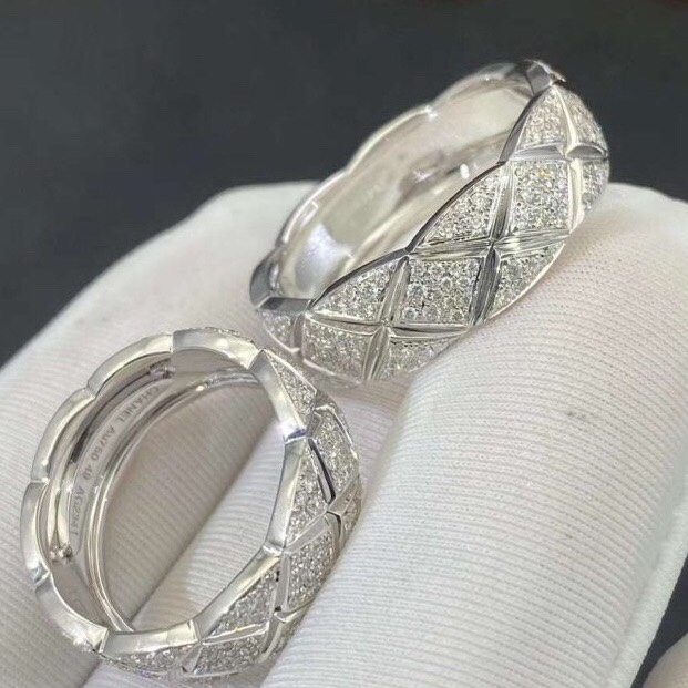 NHẪN  COCO CHANEL CRUSH RING DIAMOND WHITE GOLD 18K