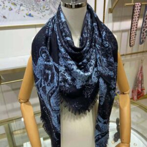 KHĂN Dior Women Toile DE Jouy Reverse Square Scarf Silk Twill-Navy