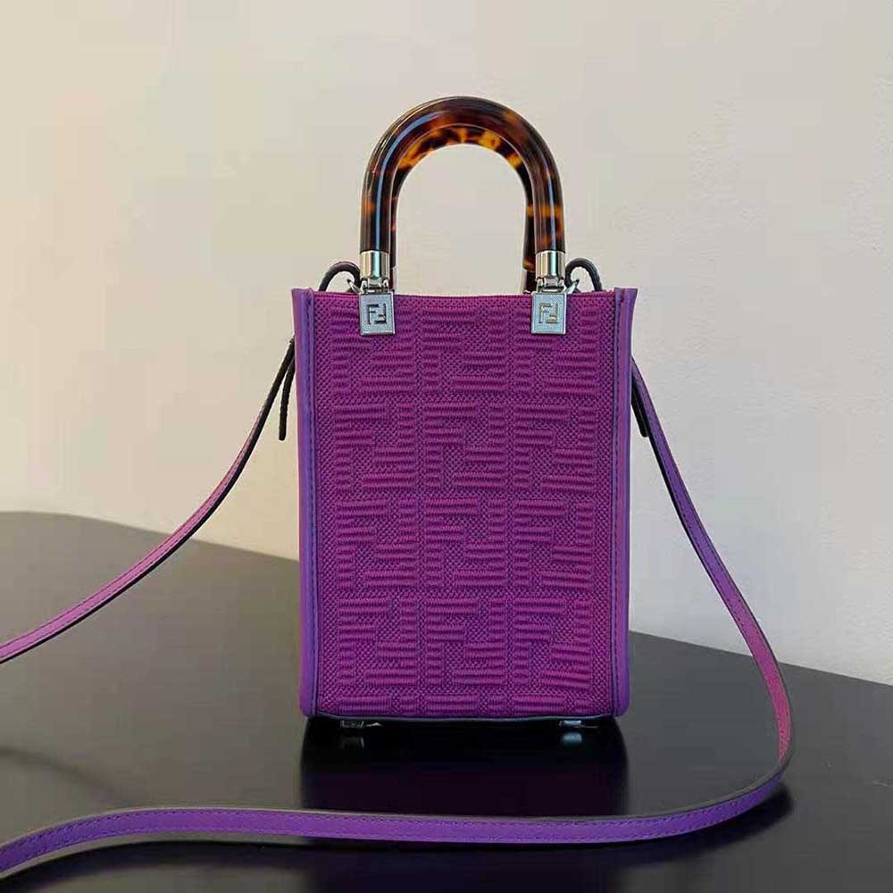 TÚI Fendi Mini Sunshine Shopper FF Fabric Mini-Bag