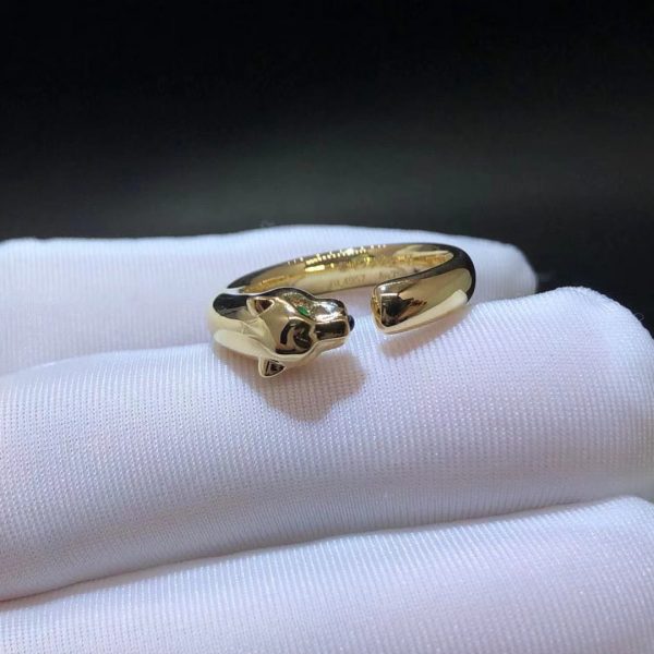 Nhẫn Cartier Panthere de Cartier Tsavorite Onyx vàng hồng nguyên khối 18K