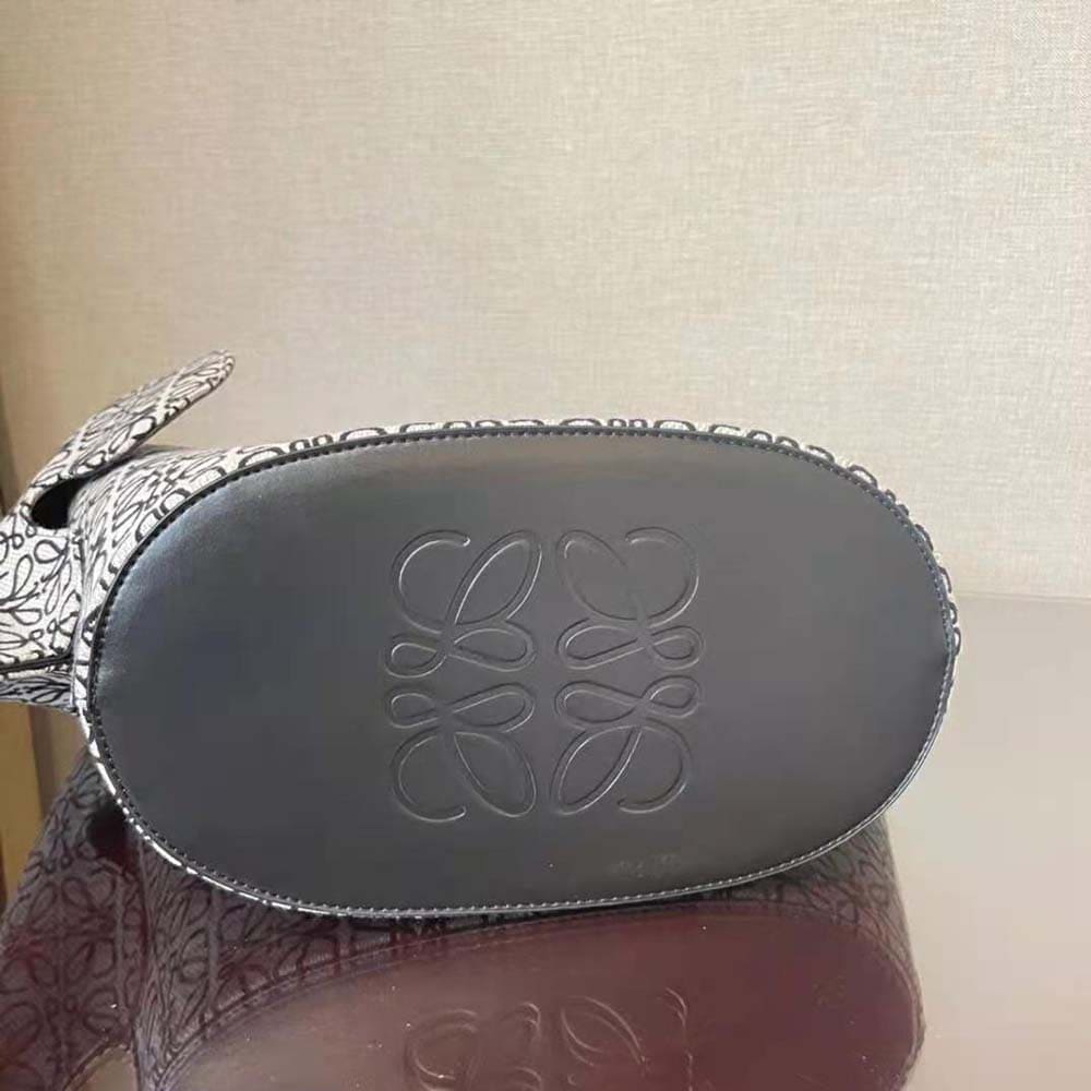 TÚI LOEWE Elephant Basket Bag bằng vải Jacquard Anagram và da bê