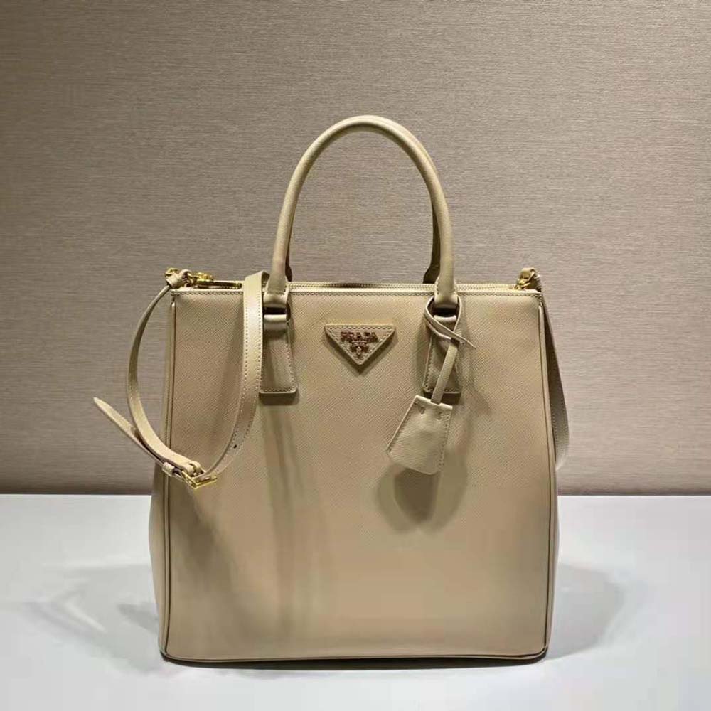 TÚI Prada Galleria Saffiano Leather Bag-Beige
