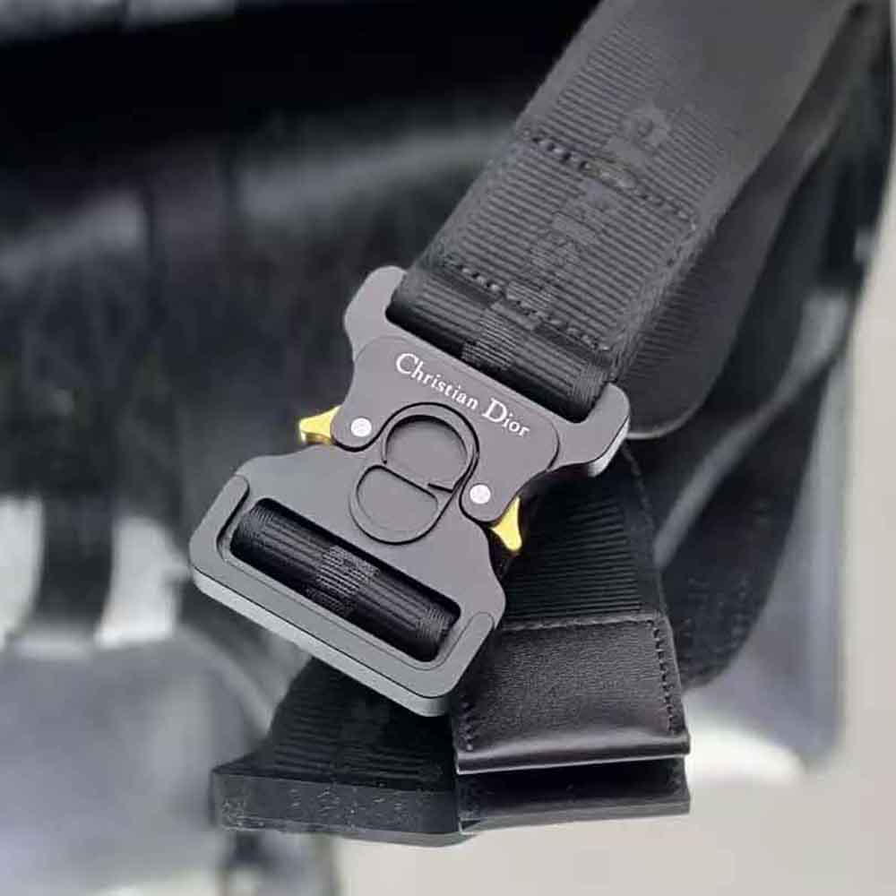TÚI DIOR Lingot 50 Duffle Bag Black CD Diamond Canvas