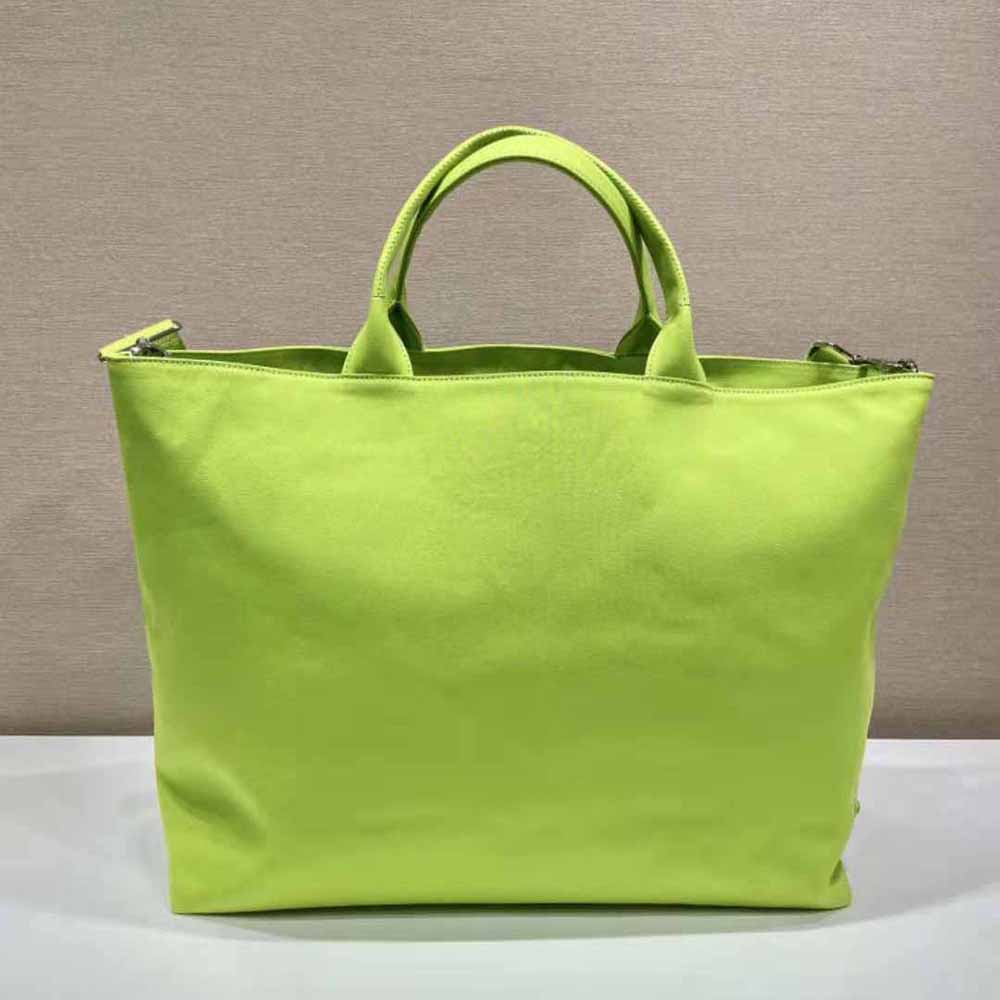 TÚI Prada Women Canvas Tote Bag with Contemporary Take on Classic Beach Designs-Lime