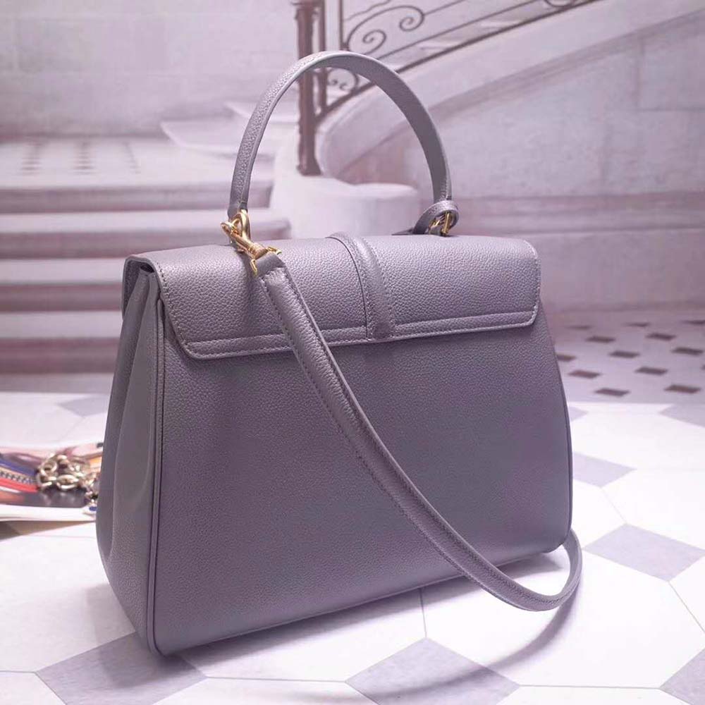 TÚI Celine Women Medium16 Bag in Grained Calfskin-Grey