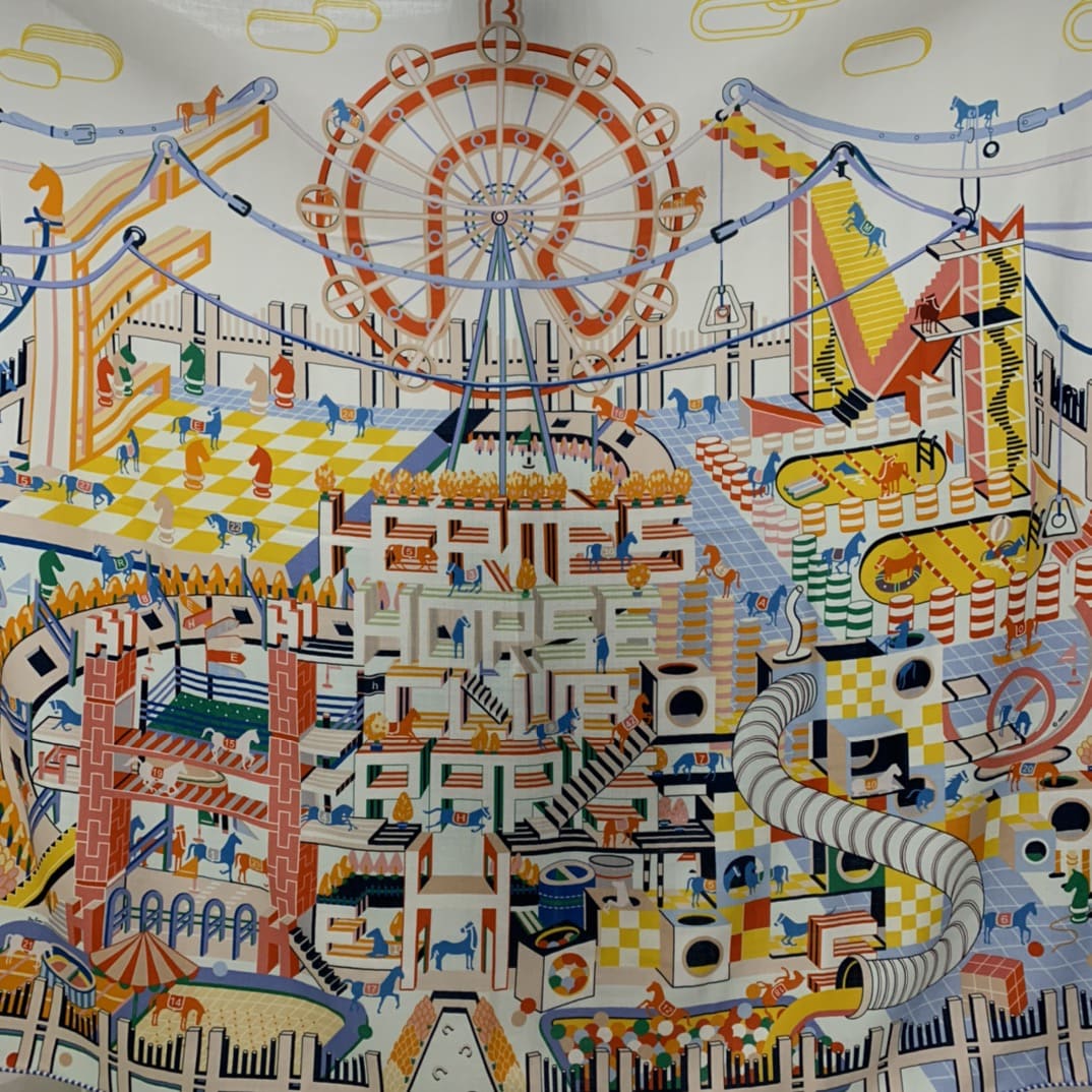 KHĂN HERMES H Family cashmere scarf