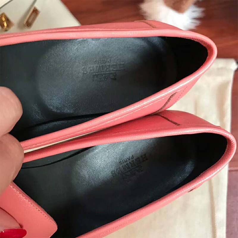 GIÀY Hermes Women Shoes Paris Loafer-Pink SS2022