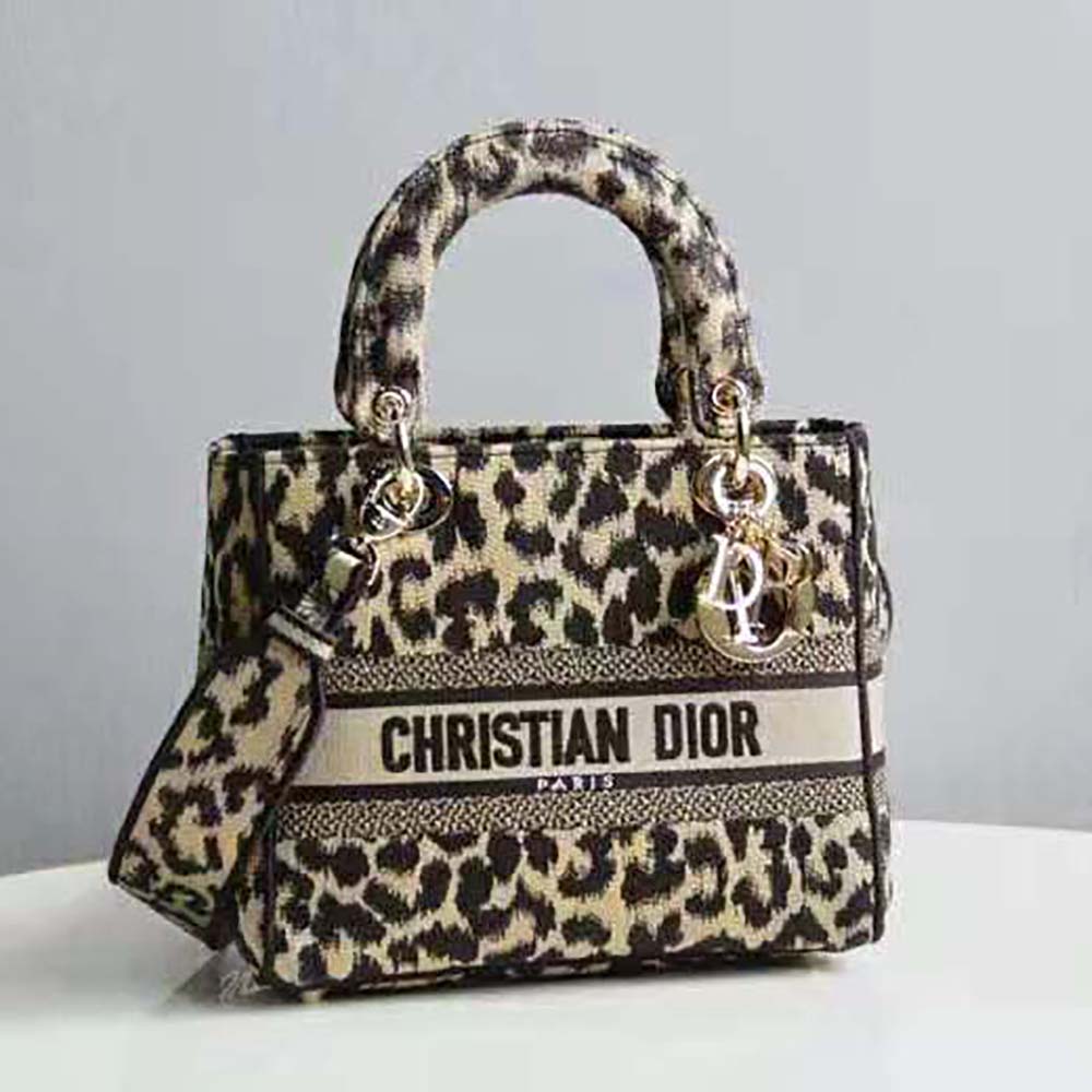 TÚI Dior Lady D-lite Bag Beige Multicolor Mizza Embroidery