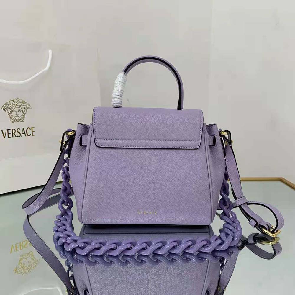 TÚI Versace Women La Medusa Small Handbag Crafted From Premium Leather-Purple