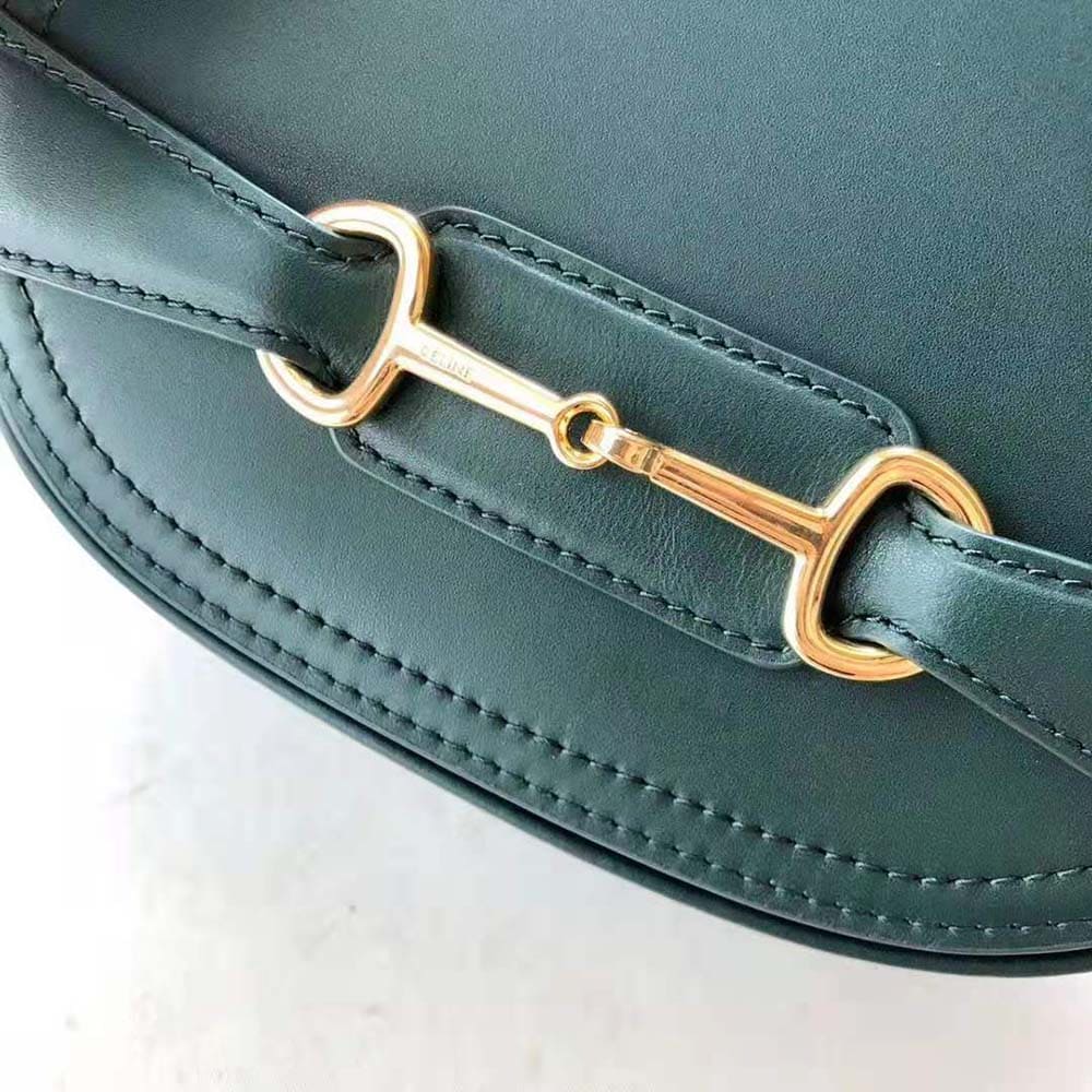 TÚI Celine Women Small Crecy Bag in Satinated Calfskin-Green