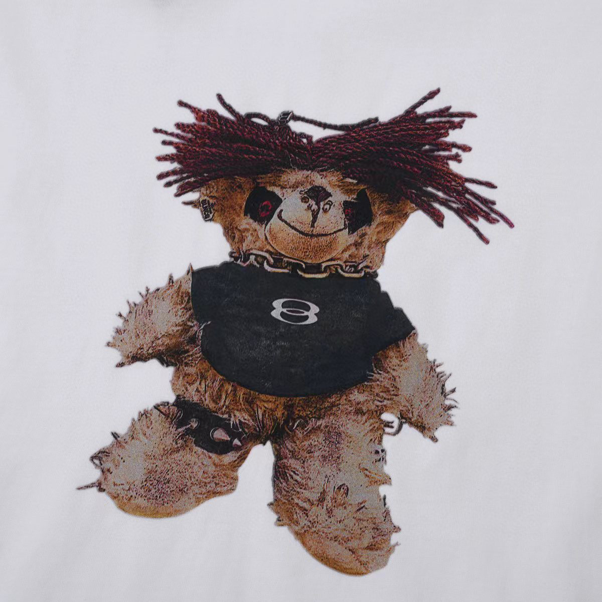 ÁO BALENCIAGA print cotton jersey T-shirt