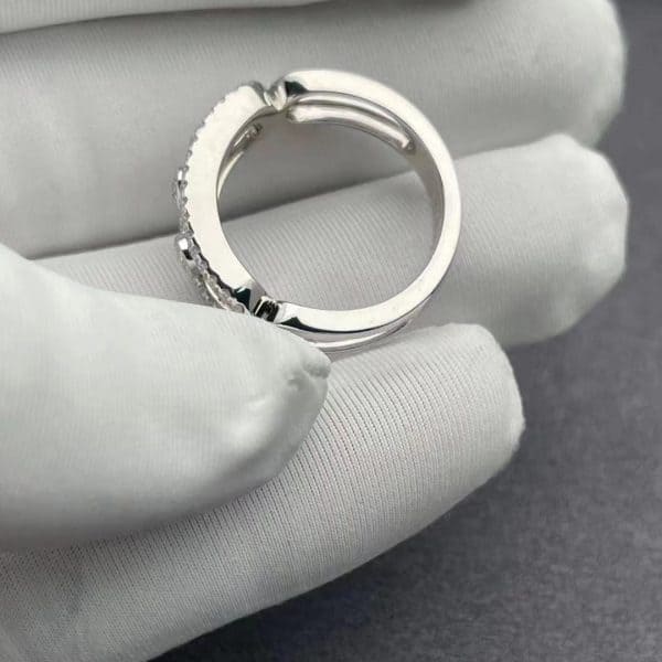 Nhẫn  Messika Move Classic Pave Diamond vàng trắng 18K