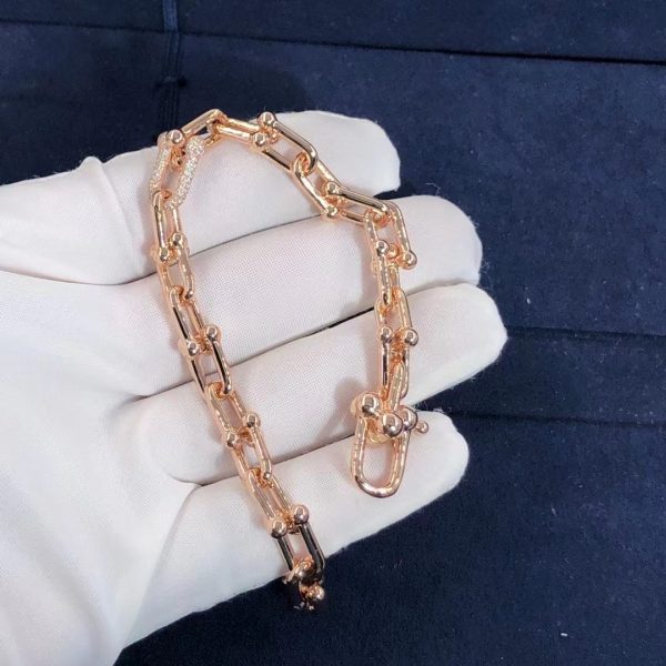 Vòng tay Tiffany & Co HardWear Link Bracelet vàng hồng 18K