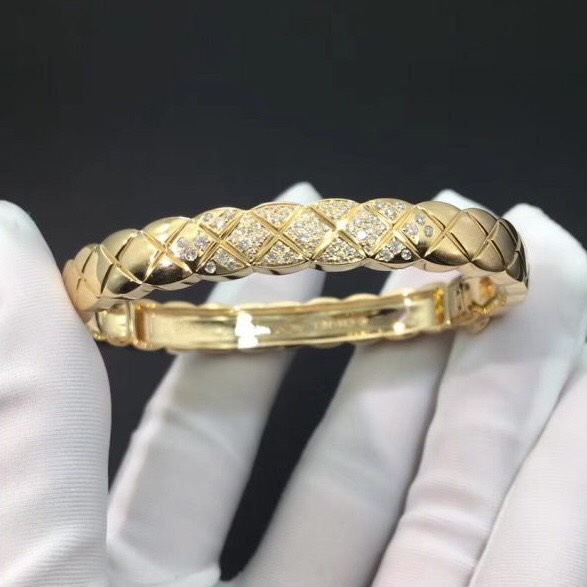 VÒNG TAY COCO CHANEL CRUSH BRACELET DIAMOND YELLOW GOLD 18K