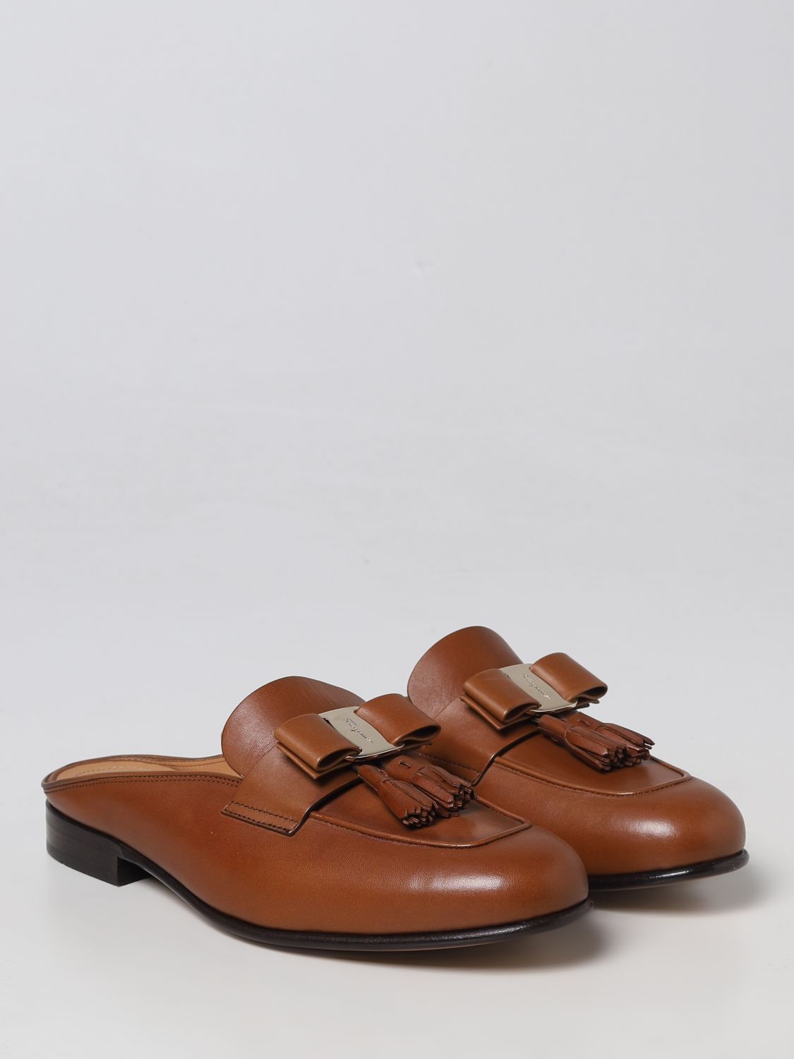 GIÀY SALVATORE FERRAGAMO Brown flat shoes
