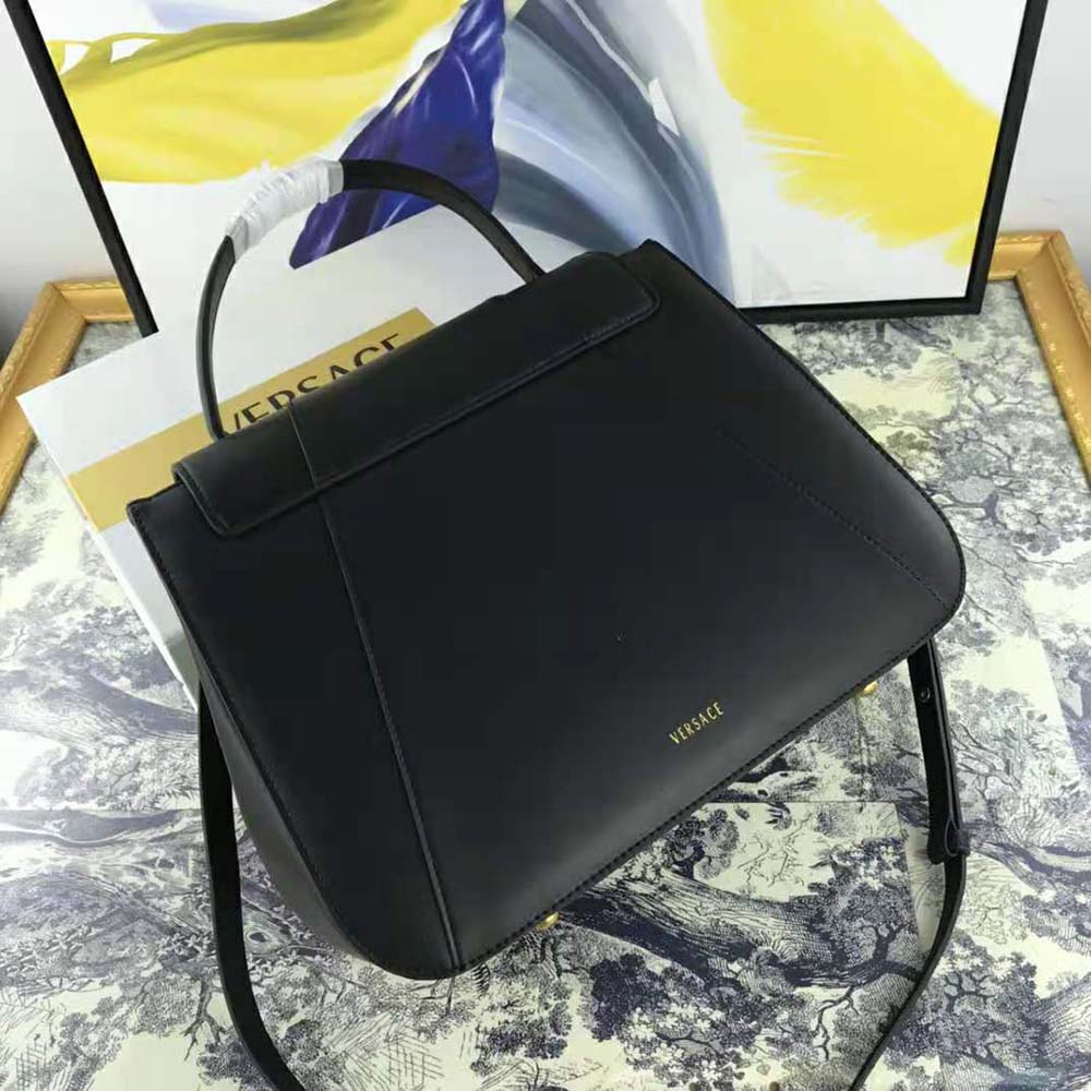 TÚI Versace Women Virtus Top Handle Bag in Calfskin Leather