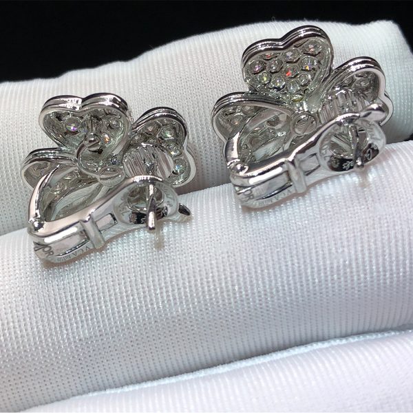 Bông tai Van Cleef & Arpels Cosmos Kim cương vàng trắng 18K