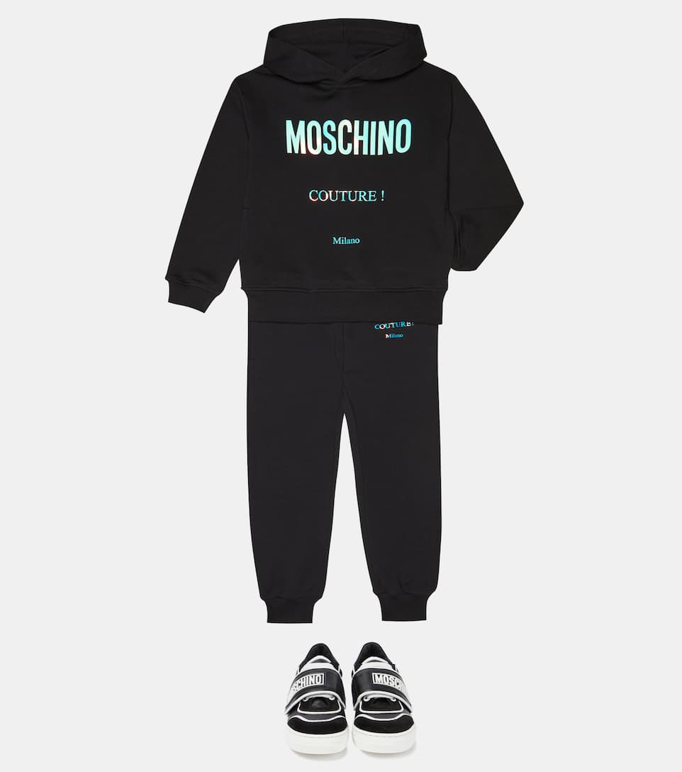 GIÀY MOSCHINO KIDS Logo leather sneakers
