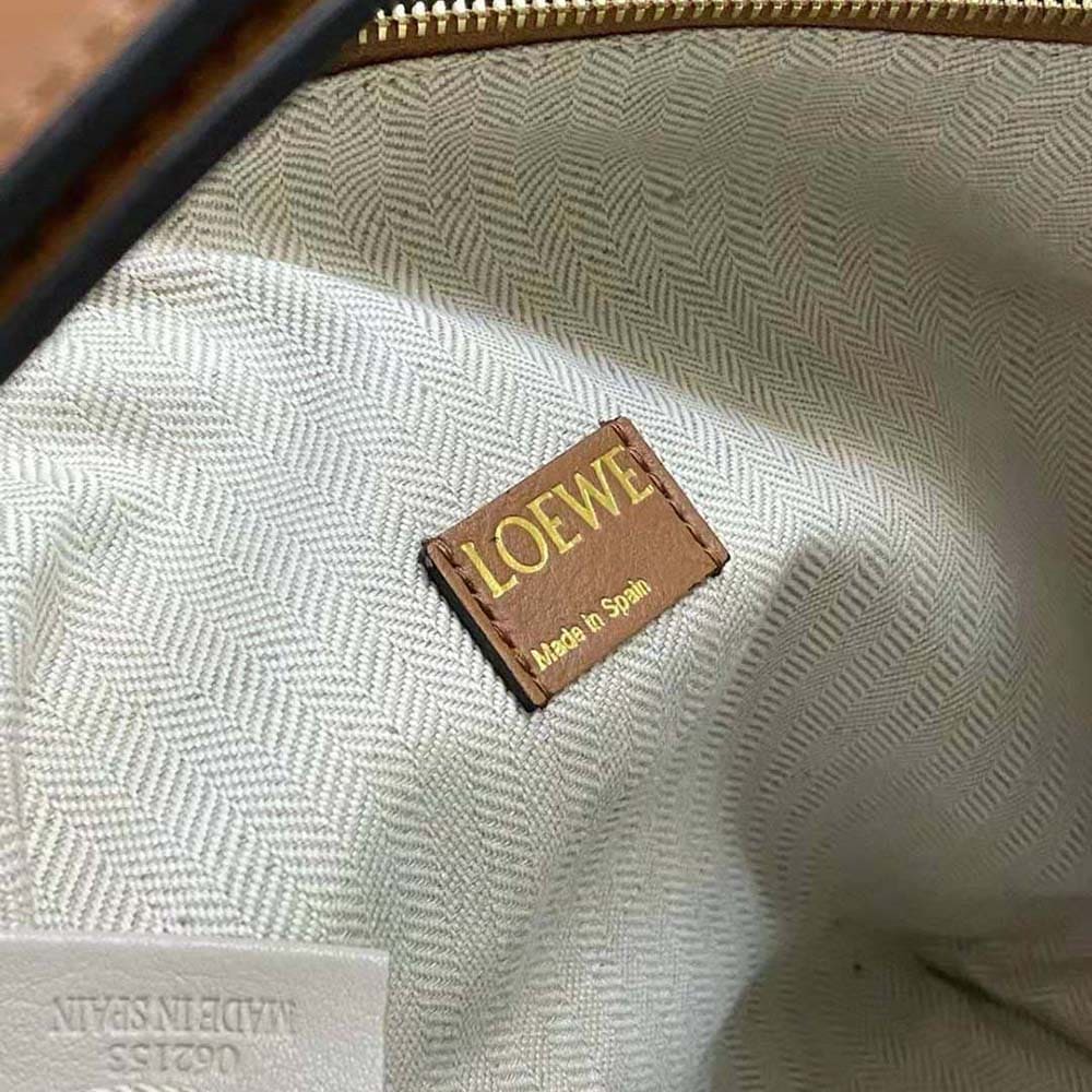 TÚI LOEWE Cubi Bag in Anagram Jacquard and Calfskin