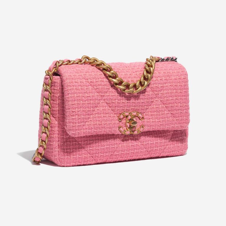 TÚI Chanel 19 Flap Bag Tweed Light Rosé