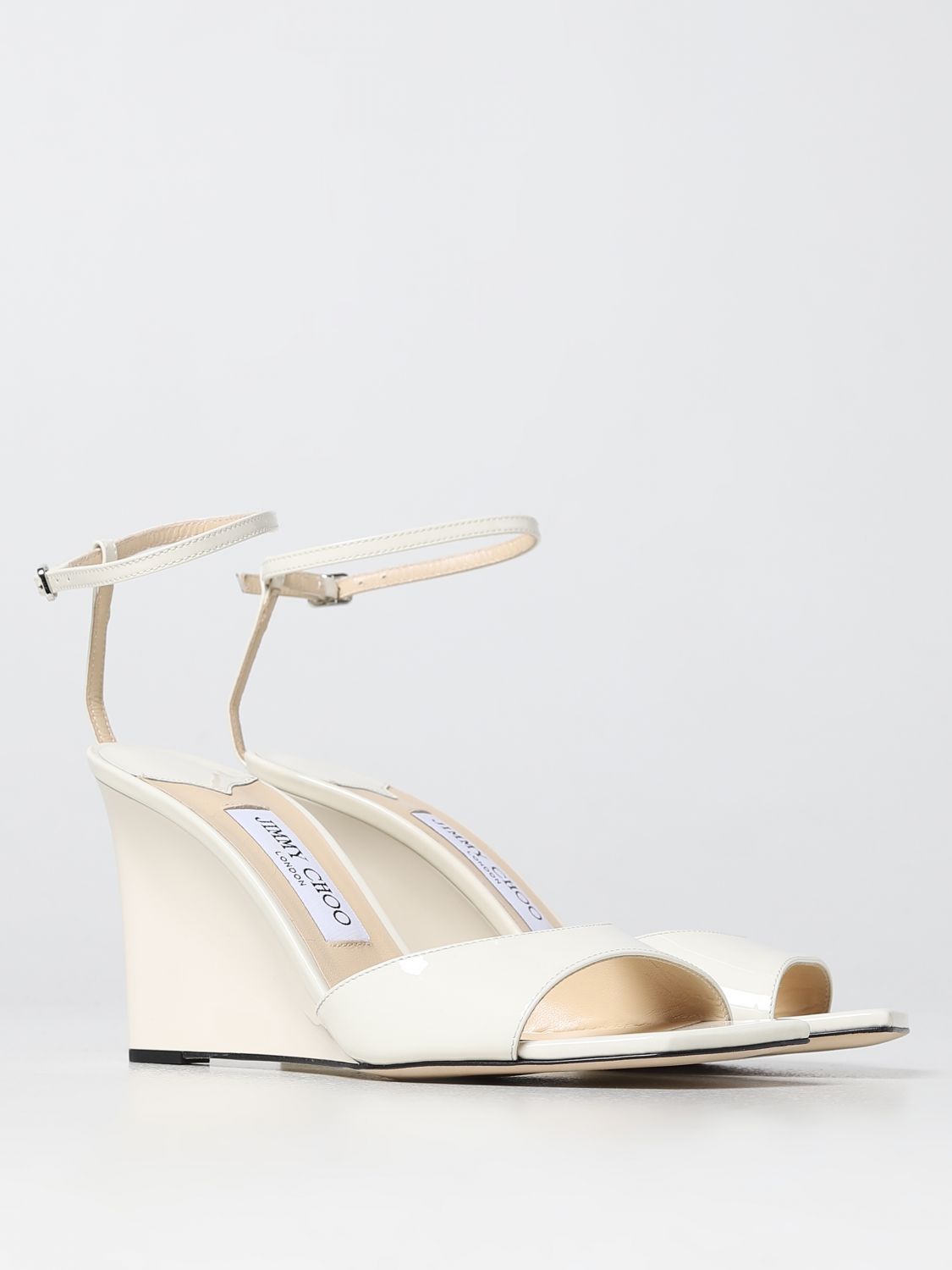 GIÀY JIMMY CHOO White heeled sandals shoes