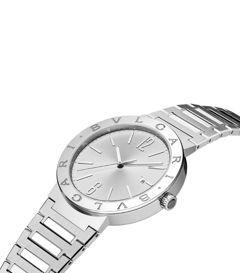 Đồng hồ BVLGARI Stainless Steel Automatic mặt số màu bạc