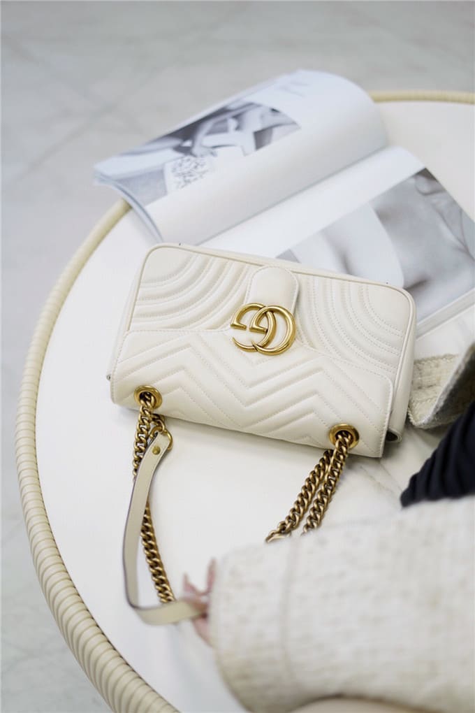 TÚI Gucci Marmont small matelasse shoulder bag white Top Quality