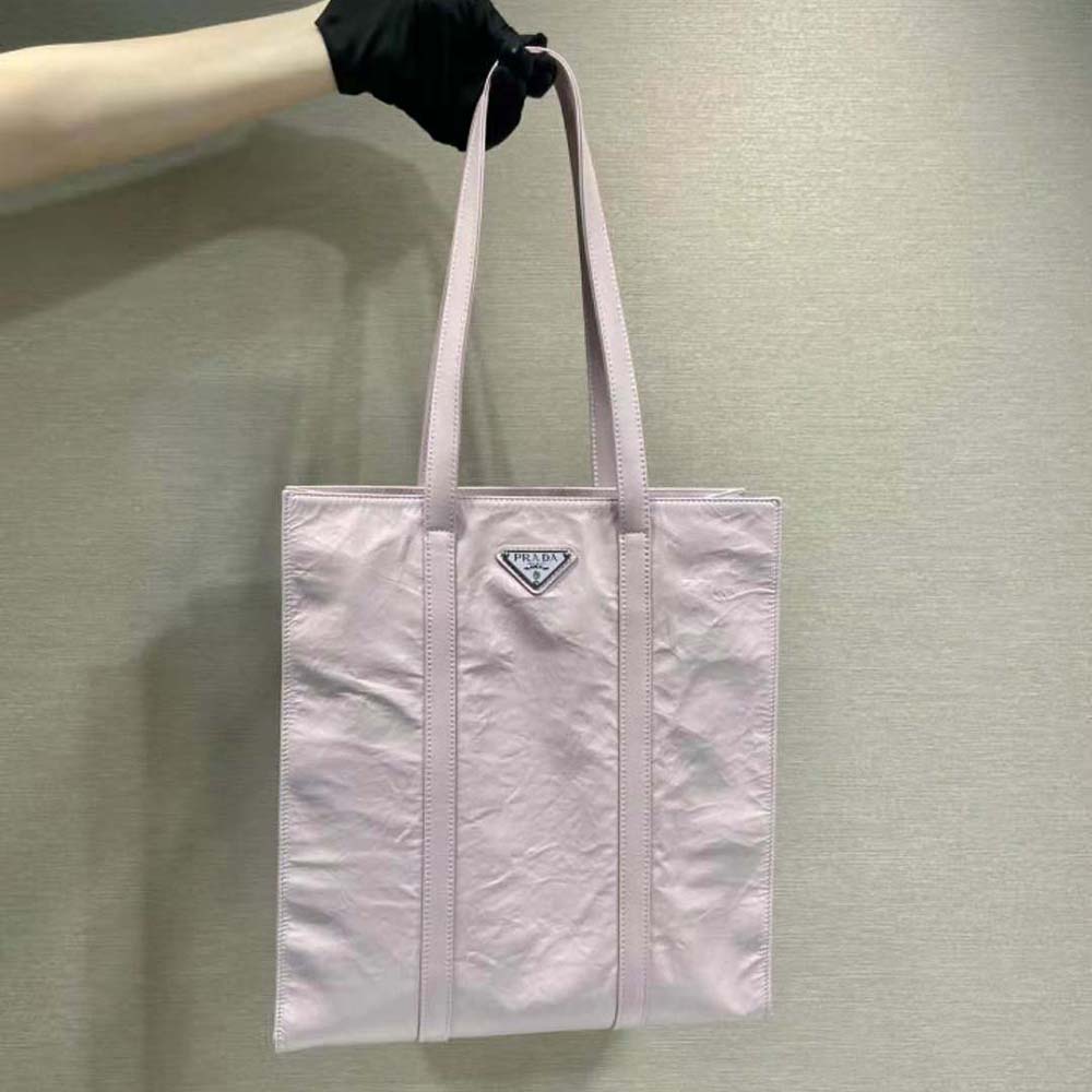 TÚI Prada Antique Nappa Leather Tote-Pink